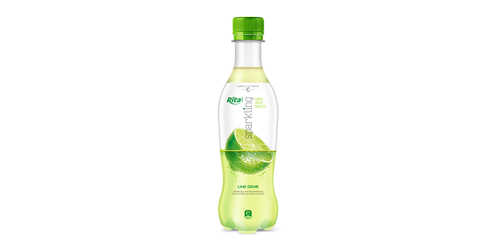 Sparkling Lime Flavor Water 400ml Bottle Rita Brand